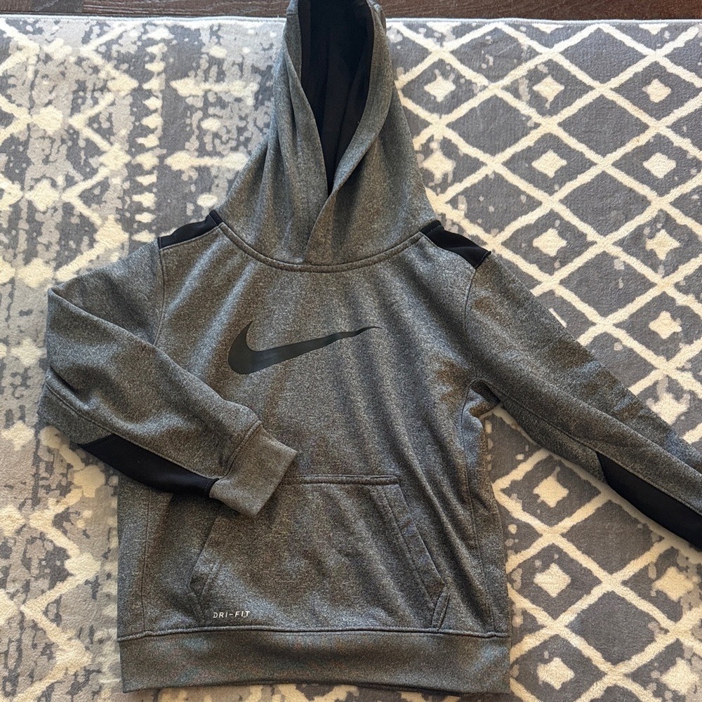 Nike Heather Gray Hoodie with Black Details